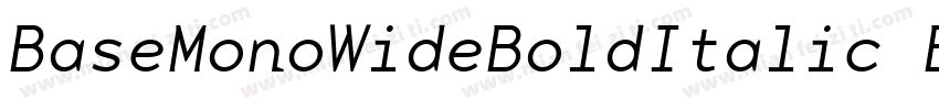 BaseMonoWideBoldItalic Bold Italic字体转换